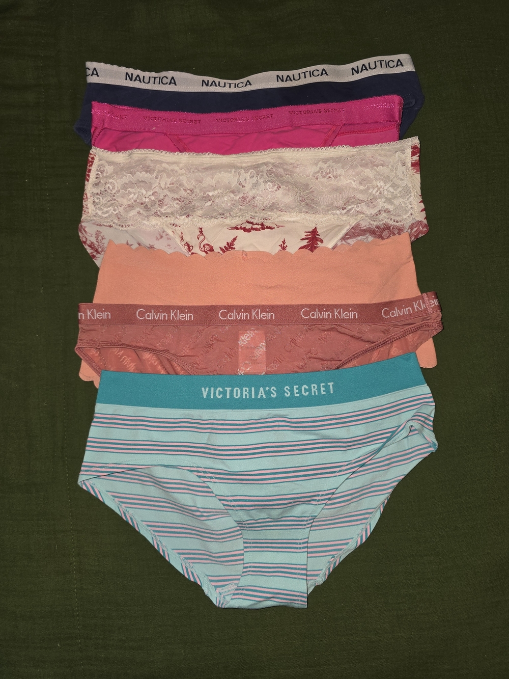 Victoria's Secret, Calvin Klein, Soma & Nautica Mixed Brand Panty Bundle Med